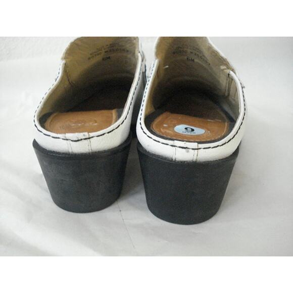 ARIAT WHITE LEATHER DRESS WESTERN CLOG SHOE SZ 6M MADE IN BRAZIL - Picture 3 of 8